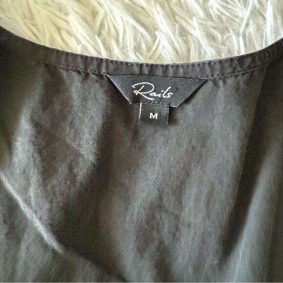 Rails Rizo Black Sleeveless A-line Midi Dress with Cut Outs Size M - Picture 3 of 7